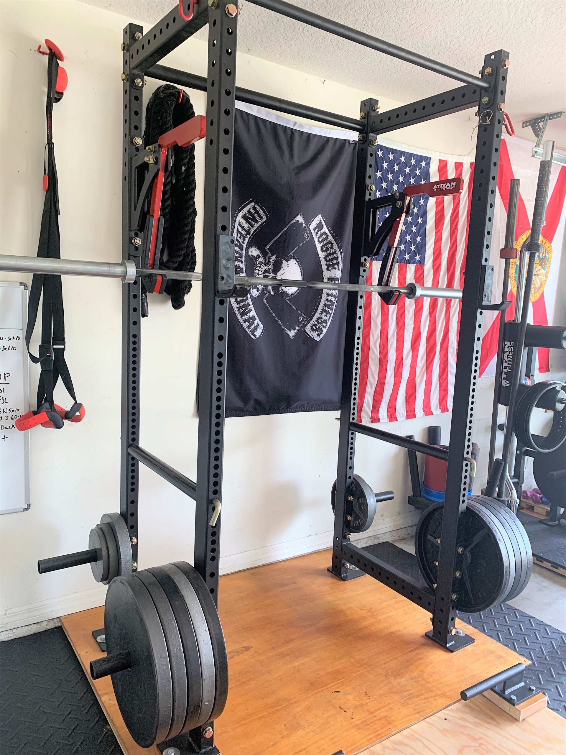 Logan’s Double Rack Garage Gym in Florida